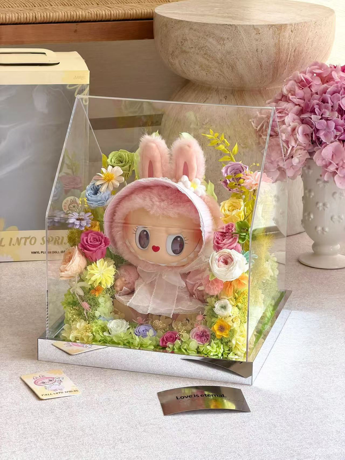 Pink Plush Display Cabinet