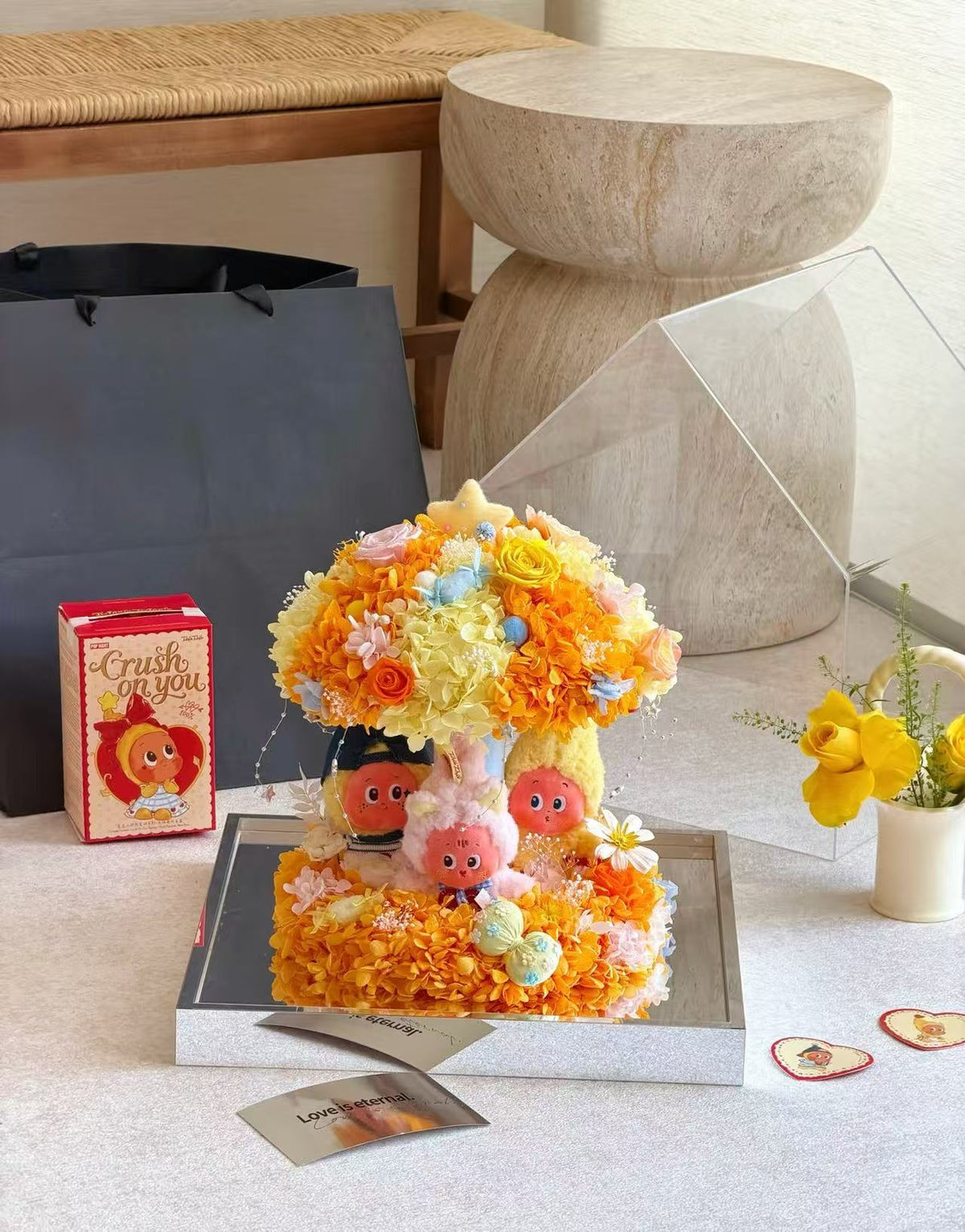 Strawberry Bear Plushie Showcase Box